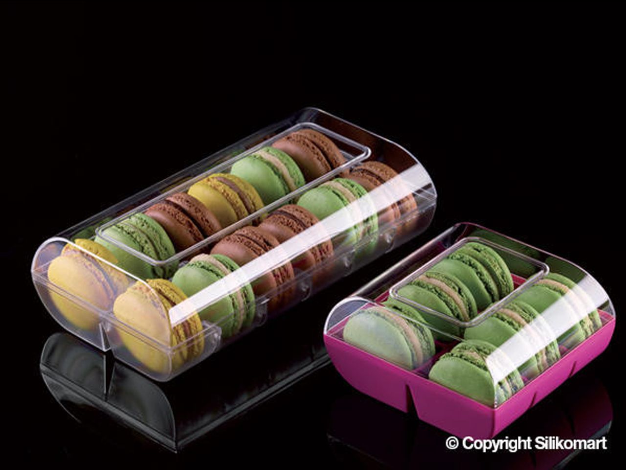 Silikomart Macaron Verpackung 6er schwarz