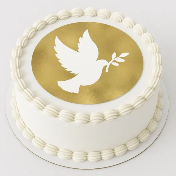 Tortenaufleger Kommunion essbar Fondant rund Kommunion Personalisiert