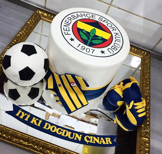 Fenerbahce Istanbul Tortenaufleger – essbare Tortendekoration