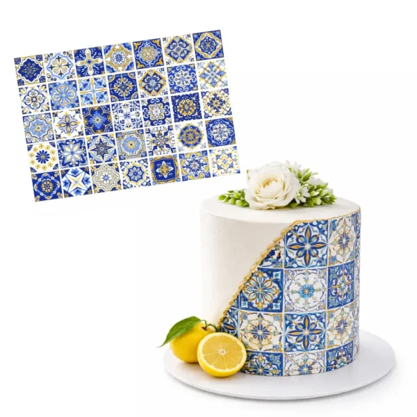 Tortenband Fliesenmuster Tortenaufleger Fliesenmuster