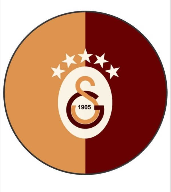 Galatasaray Istanbul Tortenaufleger – essbare Tortendekoration
