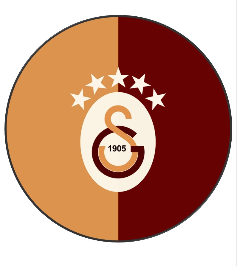 Galatasaray Istanbul Tortenaufleger – essbare Tortendekoration – Bild 1
