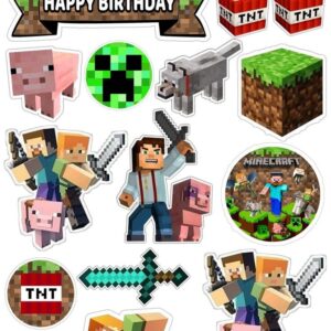 Minecraft Tortenaufleger Tortendeko Set 2 Minecraft – Bild 1