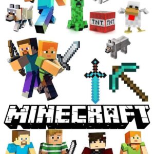 Minecraft Tortenaufleger Tortendeko Set 3 Minecraft – Bild 1