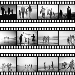 Personalisierte Tortenaufleger im Filmstreifen-Design – Essbar aus Fondantpapier, 12 Wunschbilder – Bild 2