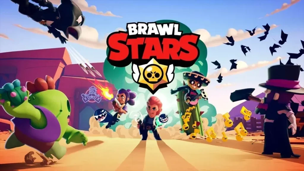 Runder Tortenaufleger mit Brawl Stars-Motiv