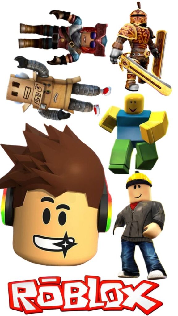 Runder Tortenaufleger mit Roblox-Motiv