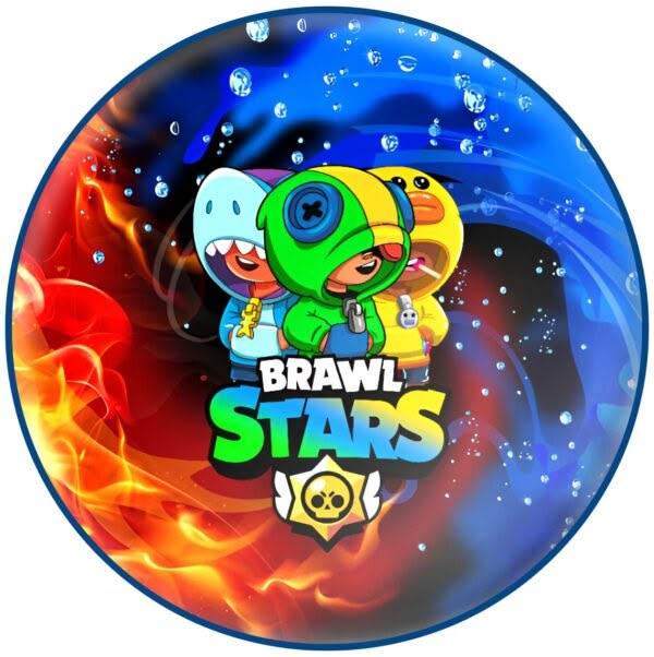 Brawl Stars Tortenaufleger rund – essbar aus Fondantpapier Motiv 5