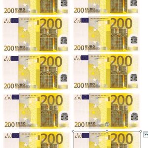 Gelscheine essbar 200€ aus Fondantpapier 200€ Scheine