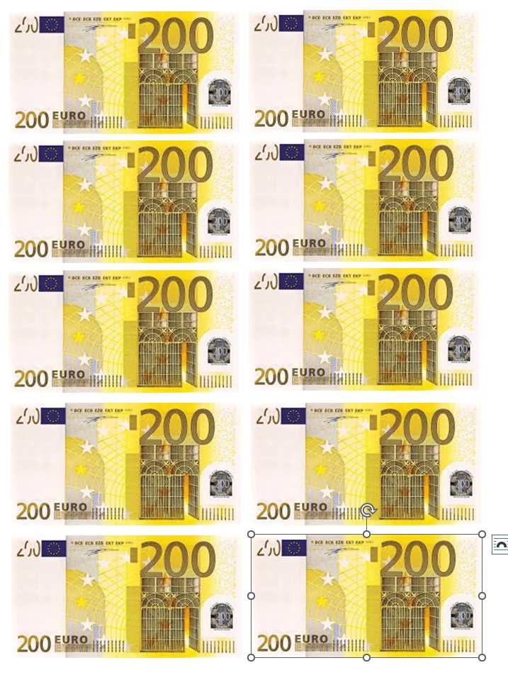 Gelscheine essbar 200€ aus Fondantpapier 200€ Scheine – Bild 1