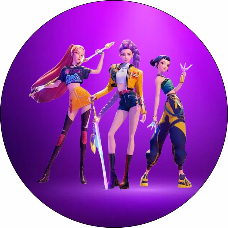 K-POP Demon Hunters Tortenaufleger – Motiv 2 – Bild 1
