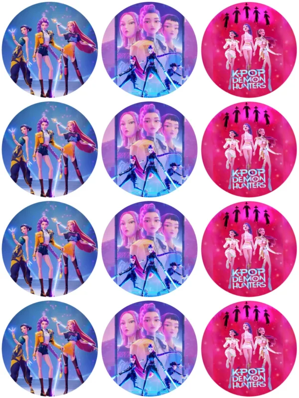Muffinaufleger K-POP Demon Hunters Cupcake Aufleger 12 Stück