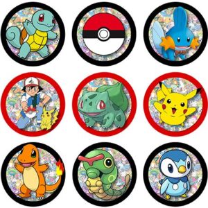 Runder Tortenaufleger mit Pokémon-Motiv