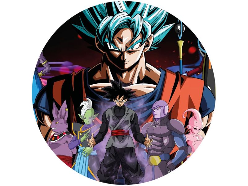 Runder Tortenaufleger mit Dragon-Ball-Motiv