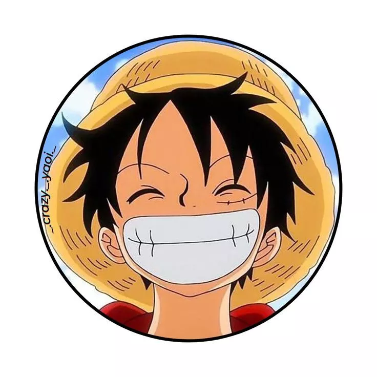 Runder Tortenaufleger mit Monkey-D.-Luffy-Motiv aus One Piece
