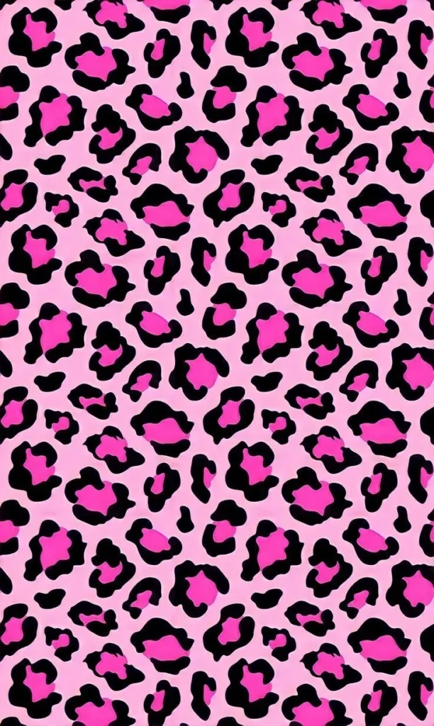 Tortenaufleger mit pink-schwarzem Leopardenmuster