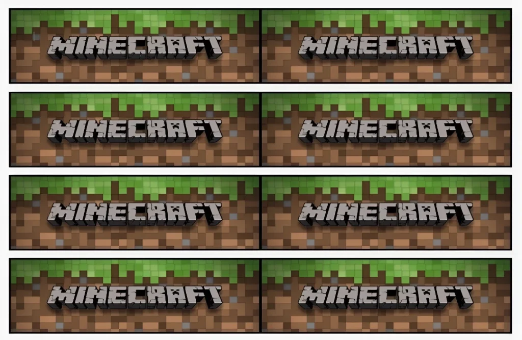 Muffinaufleger Minecraft-Motiv, 8 Stück