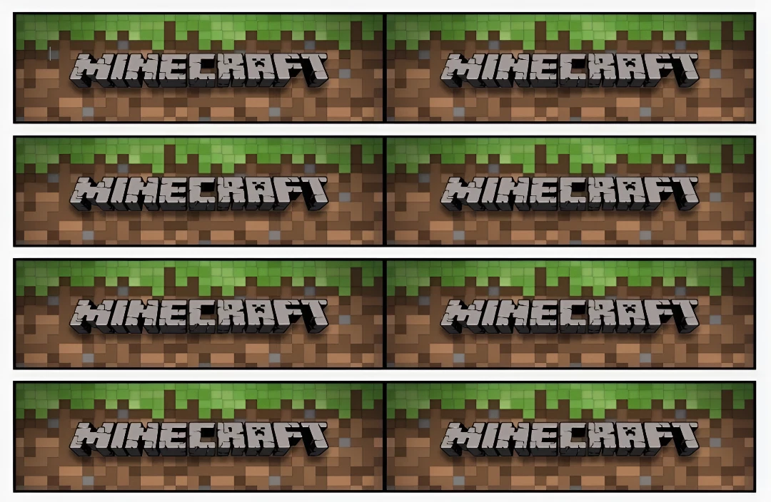 Muffinaufleger Minecraft-Motiv, 8 Stück